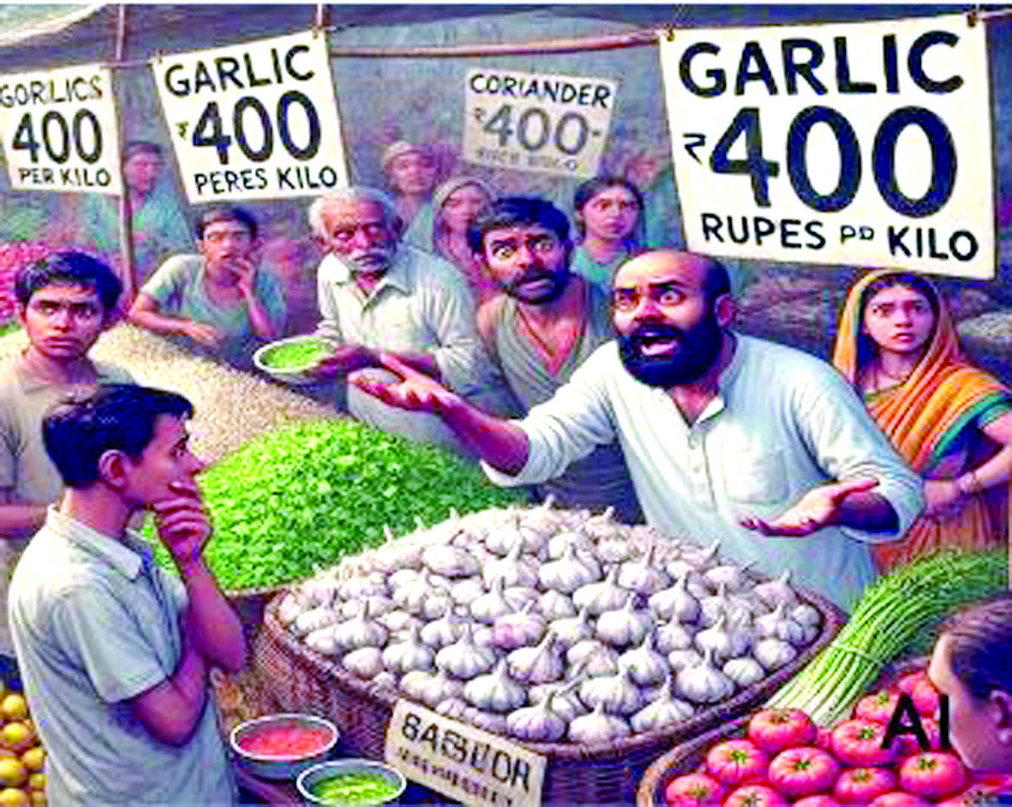 ਲਸਣ ਅਤੇ ਧਨੀਆ ਦੀਆਂ ਕੀਮਤਾਂ ਛੂਹ ਰਹੀਆਂ 'ਆਸਮਾਨ'